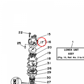 YAMAHA - RUBBER, WATER SEAL 3 nr: 689443670100