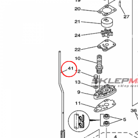 YAMAHA - WALEK KRZYWKOWY nr: 68DG41500000