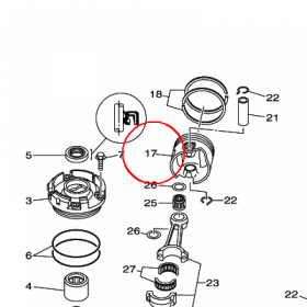 YAMAHA - tlok nr: 68F116310185
