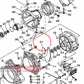 YAMAHA - WIRNIK POMPY nr: 68NR13211000