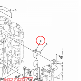 YAMAHA - GASKET, MANIFOLD 1 nr: 68V136450000