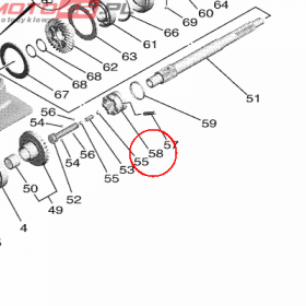 YAMAHA - ZABIERAK SPRZEGLA nr: 68V456310200