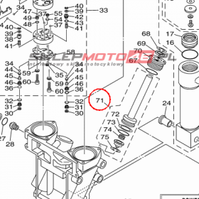 YAMAHA - TRIM PISTON SUB ASSY nr: 69J438200000