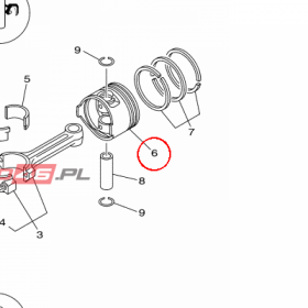 YAMAHA - tlok nr: 69W116310197