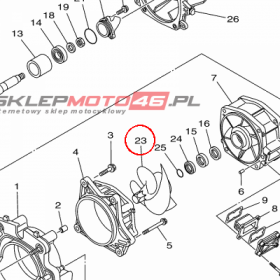 YAMAHA - WIRNIK POMPY nr: 6APR13210100