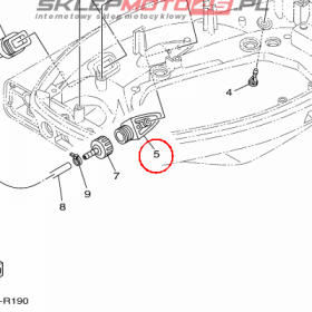 YAMAHA - ZLACZKA PLAST. nr: 6AW125720000