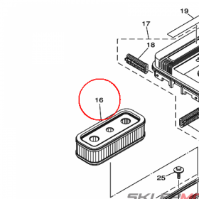 YAMAHA - filtr powietrza nr: 6B6144510100