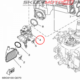 YAMAHA - THROTTLE BODY ASSY nr: 6BG137500300
