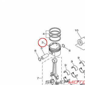 YAMAHA - tlok nr: 6BH1163100B0