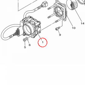 YAMAHA - THROTTLE BODY ASSY nr: 6BH137500000
