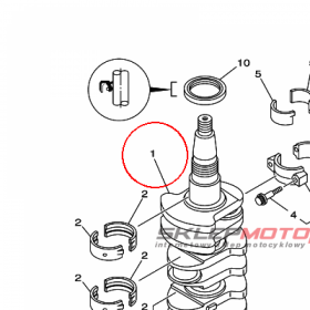 YAMAHA - WAL KORBOWY nr: 6C5114110000