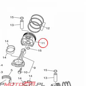 YAMAHA - tlok nr: 6CE116310000