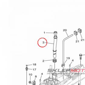 YAMAHA - TUBE, WATER 1 nr: 6CE443610000