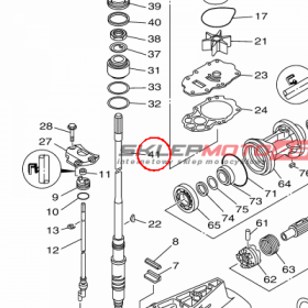 YAMAHA - WAL NAPEDOWY nr: 6CE455011000