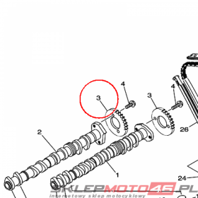 YAMAHA - ZEBATKA LANC. ROZRZ. nr: 6D3121760000