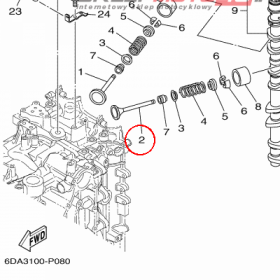 YAMAHA - ZAWOR WYDECH. nr: 6DA121210000