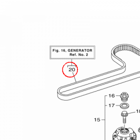 YAMAHA - BELT (WITH ROTOR BOLTS) nr: 6DAW46240000