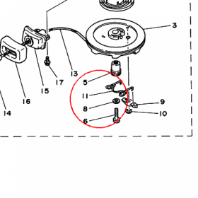 YAMAHA - SPREZYNA nr: 6E0157050000