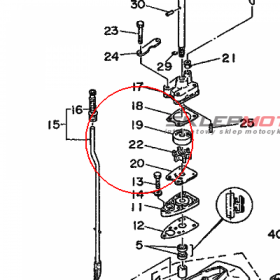 YAMAHA - wirnik pompy wod nr: 6E0443520000