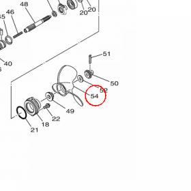 YAMAHA - sruba napedowa nr: 6E0459410100