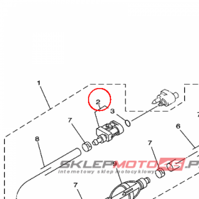 YAMAHA - ZLACZKA PALIWOWA nr: 6E5243050600