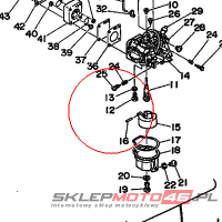 YAMAHA - ZAWOR IGLICOWY nr: 6E8143901200