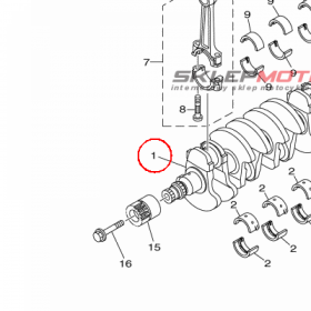 YAMAHA - WAL KORBOWY nr: 6ET114110000 > 6LE114110000