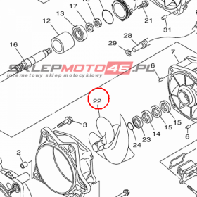 YAMAHA - WIRNIK POMPY nr: 6ETR13210000