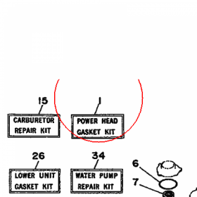 YAMAHA - USZCZELKI, KOMPL. nr: 6G1W00010100