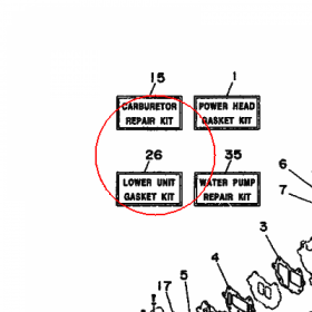 YAMAHA - USZCZELKI, KOMPL. nr: 6G1W0001C100