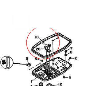 YAMAHA - RUBBER, WATER SEAL 3 nr: 6G8443670000