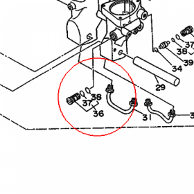 YAMAHA - USZCZELNIACZ nr: 6H1438670000