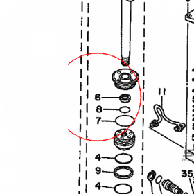 YAMAHA - RING, BACK UP nr: 6H1438721000