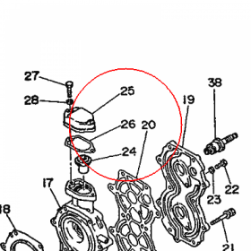 YAMAHA - USZCZELNIACZ nr: 6H4124140000 > 61A12414A000