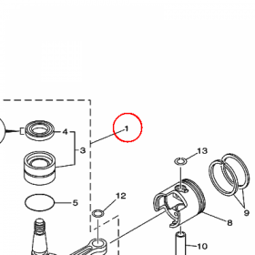 YAMAHA - WAL KORB. nr: 6J8114001100