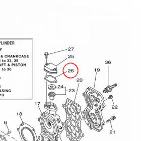 YAMAHA - USZCZELNIACZ nr: 6J812414A000 > 61A12414A000
