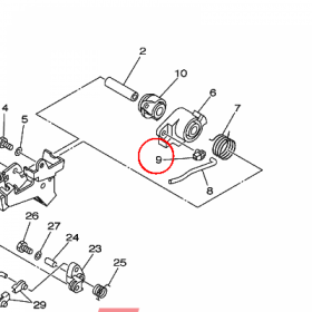 YAMAHA - JOINT, CHOKE LEVER nr: 6J8412620000