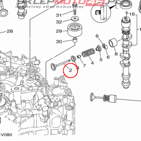 YAMAHA - ZAWOR WYDECH. nr: 6JD121210000