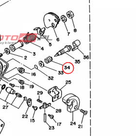 YAMAHA - SPRING nr: 6K8145890000