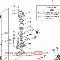 YAMAHA - PLYTKA POMPY WOD. nr: 6L2443230000