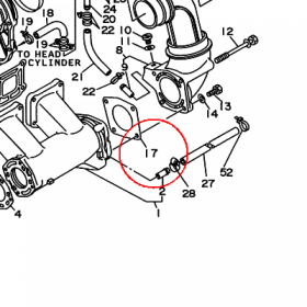 YAMAHA - USZCZELNIACZ nr: 6R714749A000