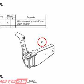 YAMAHA - REMOTE CTRL 6X3 FM PORT MOUNT nr: 6X3482062200