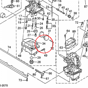YAMAHA - USZCZELNIACZ nr: 89A141470000