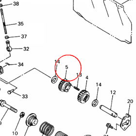 YAMAHA - REVERSE GEAR SUB-ASSY 1 (RGEAR nr: 8CWW17140000