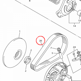 YAMAHA - pas napedowy nr: 8DN176410100