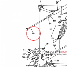 YAMAHA - sruba nr: 901051040700