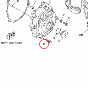 YAMAHA - sruba nr: 901100640300