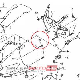YAMAHA - SCREW, ROUND TAPPING nr: 901600500700