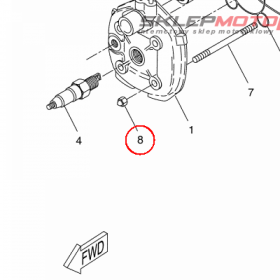 YAMAHA - nakretka nr: 9017907X0000