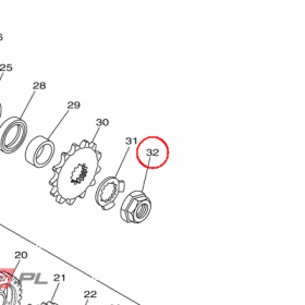 YAMAHA - nakretka nr: 901791800100
